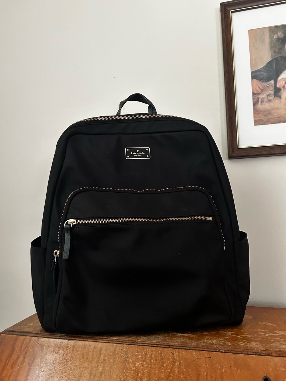 Kate Spade Black Nylon Backpack